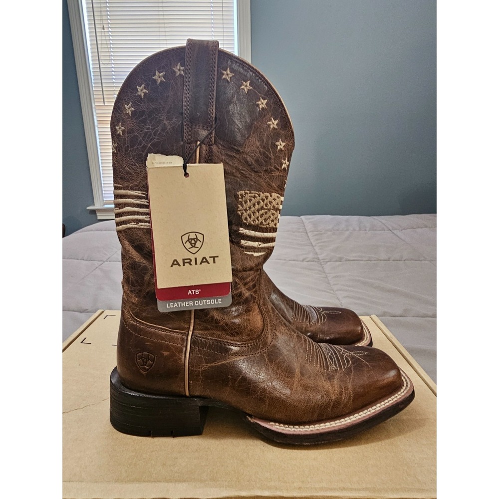 ARIAT® (Women's 6 B) Circuit™ Patriot Western Boot in Weathered Tan - $220 - Picture 2 of 12